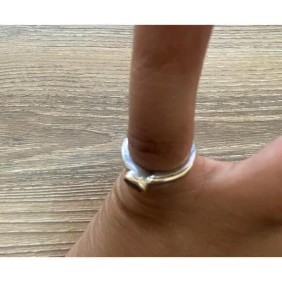 18K Gold and Sterling Silver Lolite Stone Ring Size 7 - Picture 6 of 11